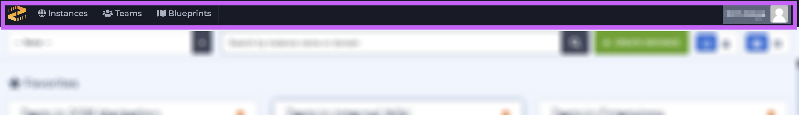 Menu bar outlined in purple at the top of the screen.