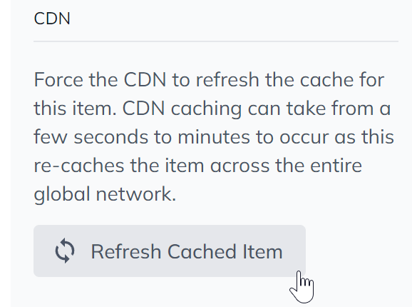 Refresh Cached Item -sm