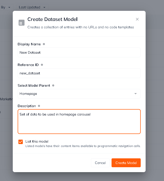 Creating a content model -sm