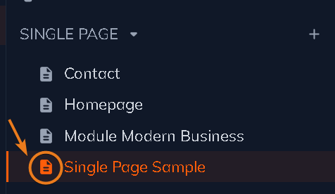 Content sidebar and single page icon.