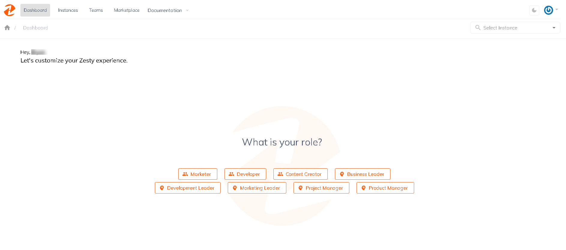 Accounts Interface create-an-instance card.